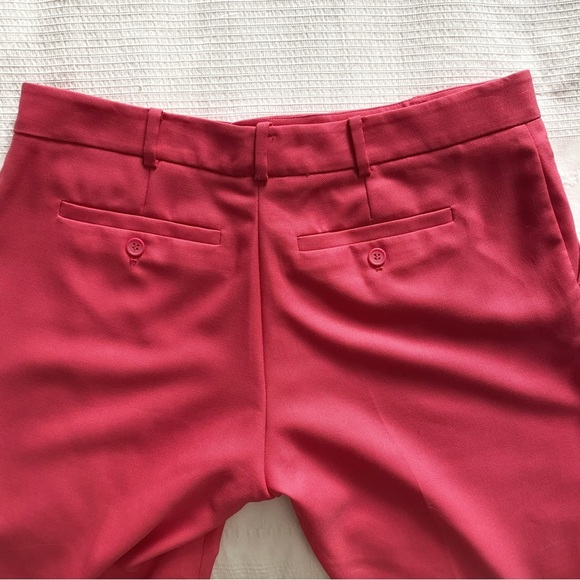 CLUB MONACO WOOL BLEND CANDY PINK TEXTURED HIGH RISE TAPERED TROUSERS PANTS - 12 - Picture 9 of 10